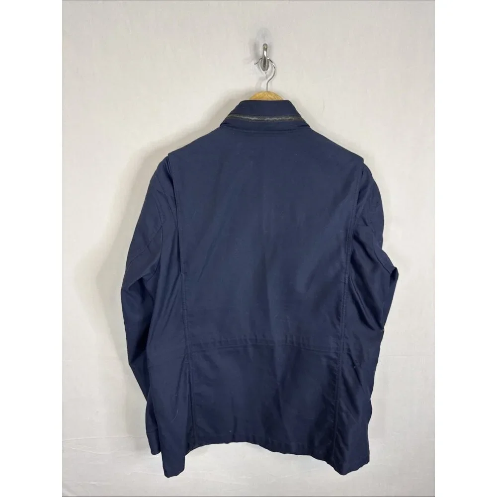 Banana‎ Republic 4 Pocket Field Jacket Navy Cotton Nylon Mens L Military Style